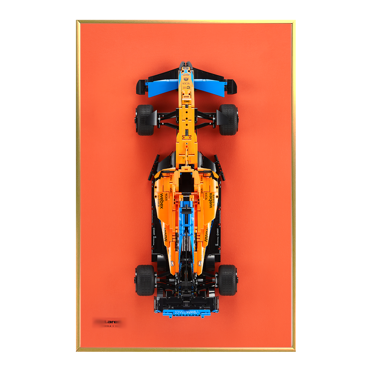 Classic Leather Wall Mount Display for LEGO® Technic™ Mclaren Orange