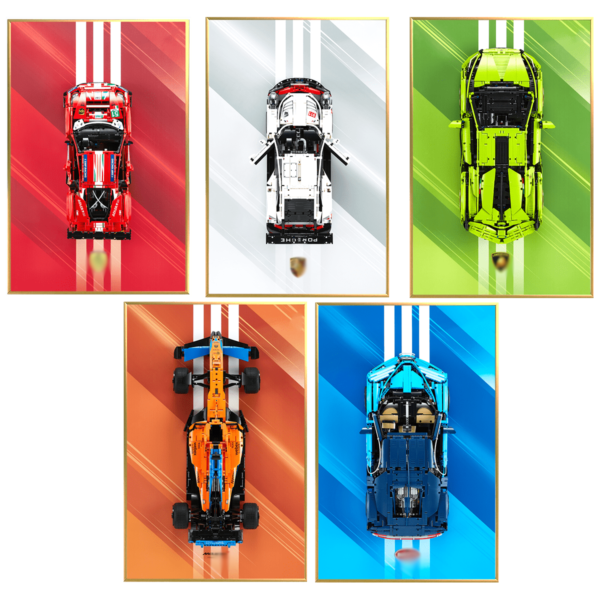 Acrylic Top-Speed Wall Mount Display for LEGO® Technic™ Red Bull Racing RB20 F1 42206