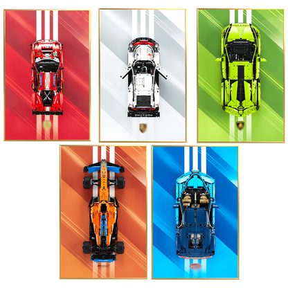 Acrylic Top-Speed Wall Mount Display for LEGO® Technic™ Red Bull Racing RB20 F1 42206