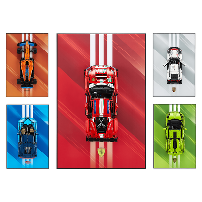 Acrylic Top-Speed Wall Mount Display for LEGO® Technic™ Red Bull Racing RB20 F1 42206
