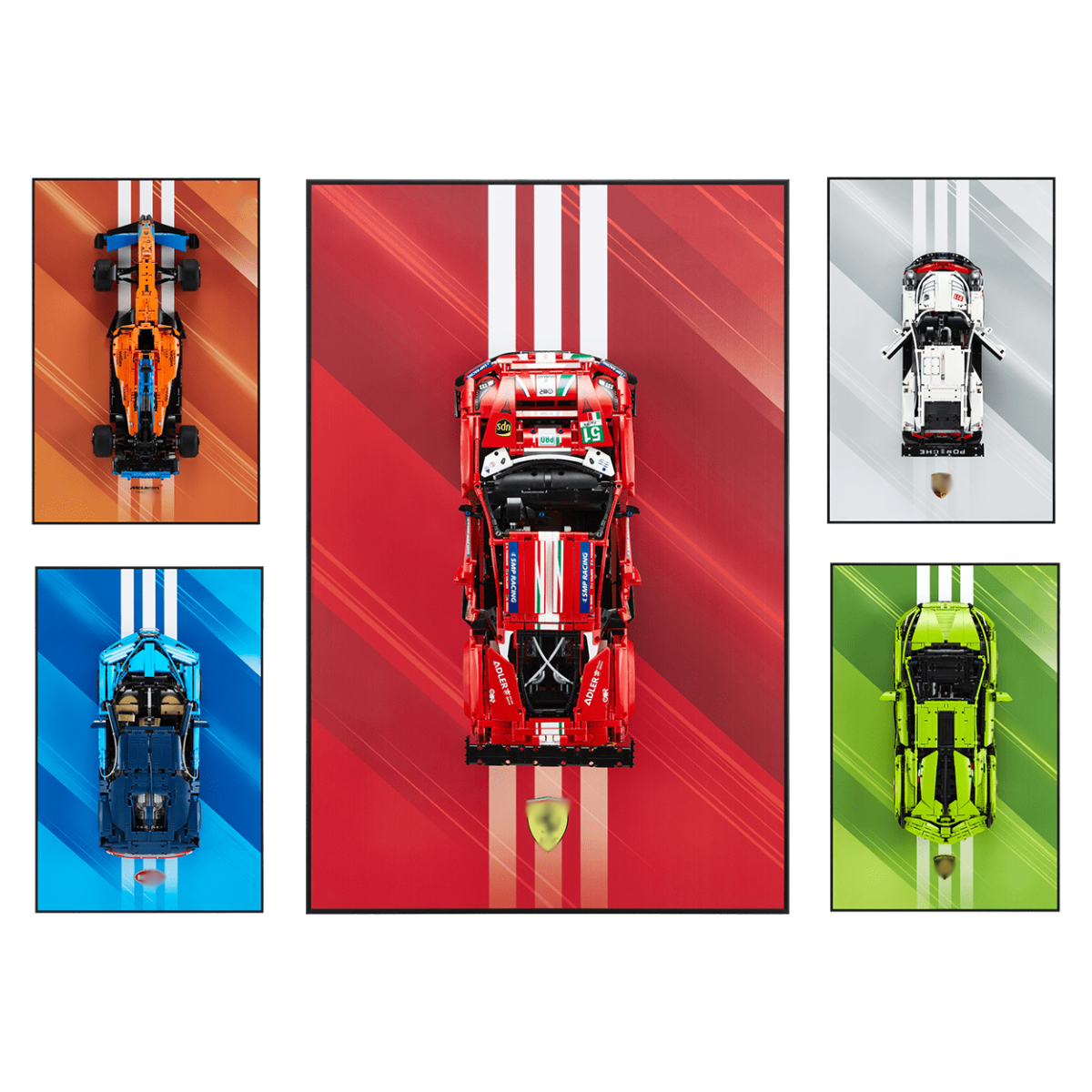 Acrylic Top-Speed Wall Mount Display for LEGO® Technic™ PEUGEOT Le Mans