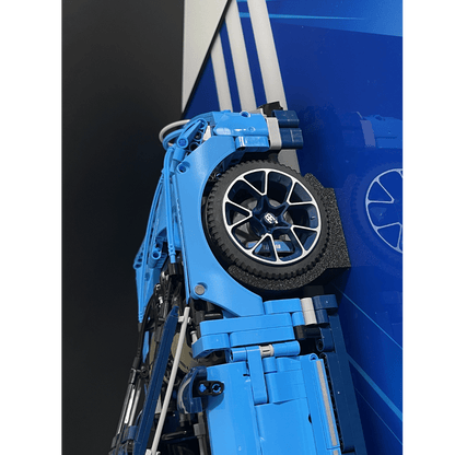 Acrylic Top-Speed Wall Mount Display for LEGO® Technic™ Bugatti Blue