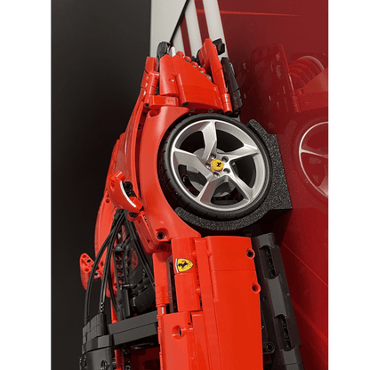 Acrylic Top-Speed Wall Mount Display for LEGO® Technic™ Ferrari Red