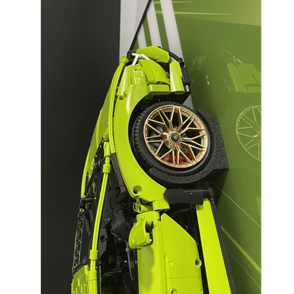 Acrylic Top-Speed Wall Mount Display for LEGO® Technic™ Lambo Green