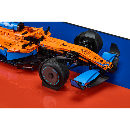Acrylic Top-Speed Wall Mount Display for LEGO® Technic™ McLaren Orange V2