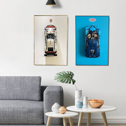 Classic Leather Wall Mount Display for LEGO® Technic™ Ferrari Red