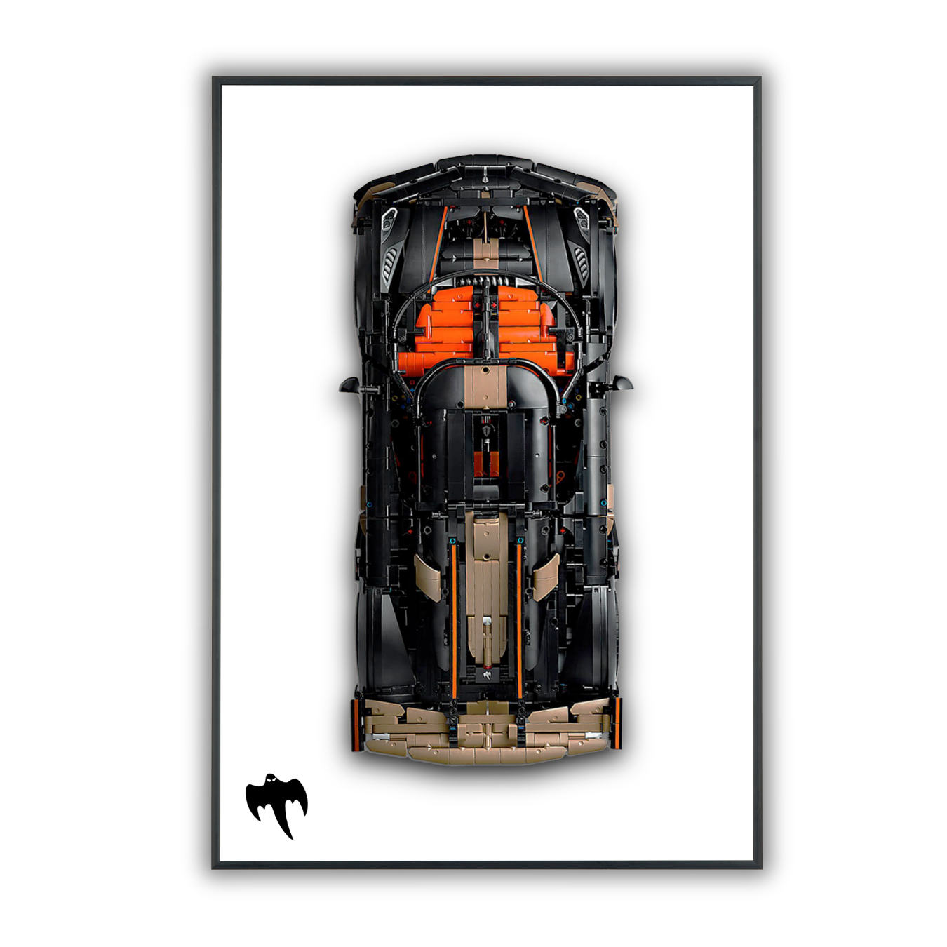 Classic Leather Wall Mount Display for LEGO® Technic™ White Koenigsegg Sadair's Spear Megacar 42232