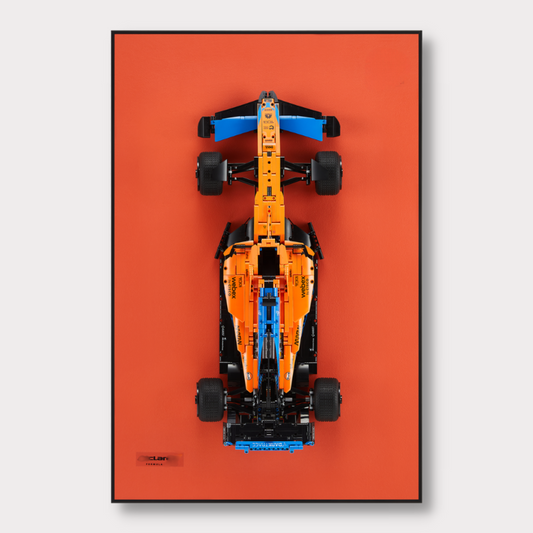 Classic Leather Wall Mount Display for LEGO® Technic™ Mclaren Orange