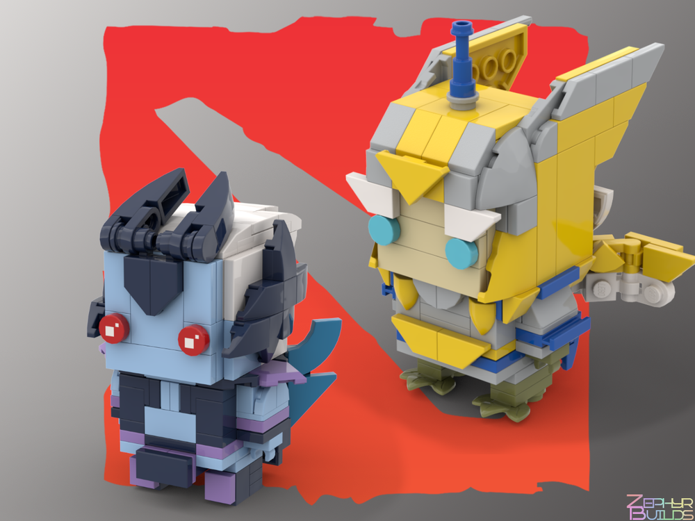 MOC DOTA 2 Character Brick Sets with Instructions Brickheadz
