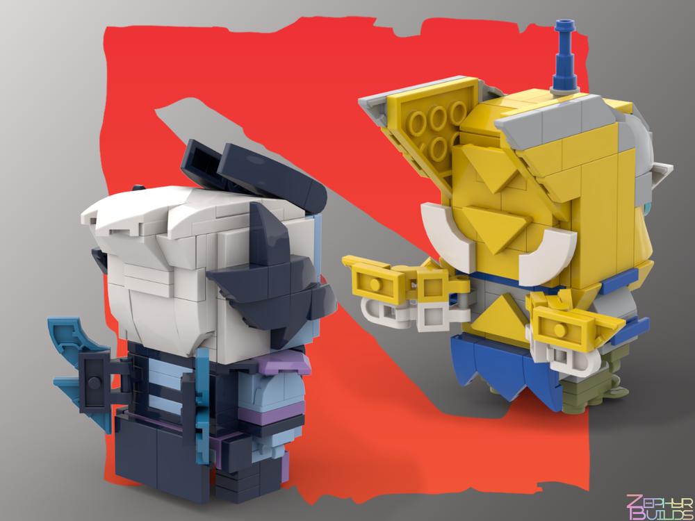MOC DOTA 2 Character Brick Sets with Instructions Brickheadz