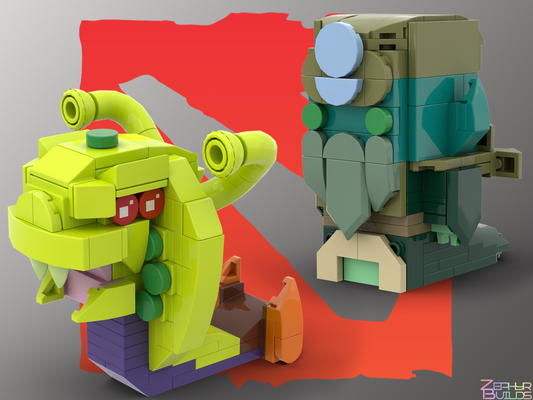 MOC DOTA 2 Character Brick Sets with Instructions Brickheadz