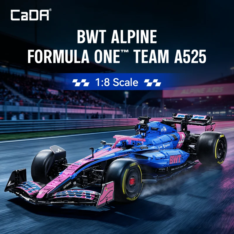 CaDA 1:8 Scale Alpine A525 Formula 1 Car Building Set 2173PCS C64012W