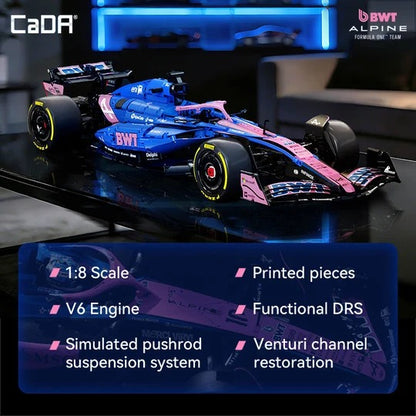 CaDA 1:8 Scale Alpine A525 Formula 1 Car Building Set 2173PCS C64012W