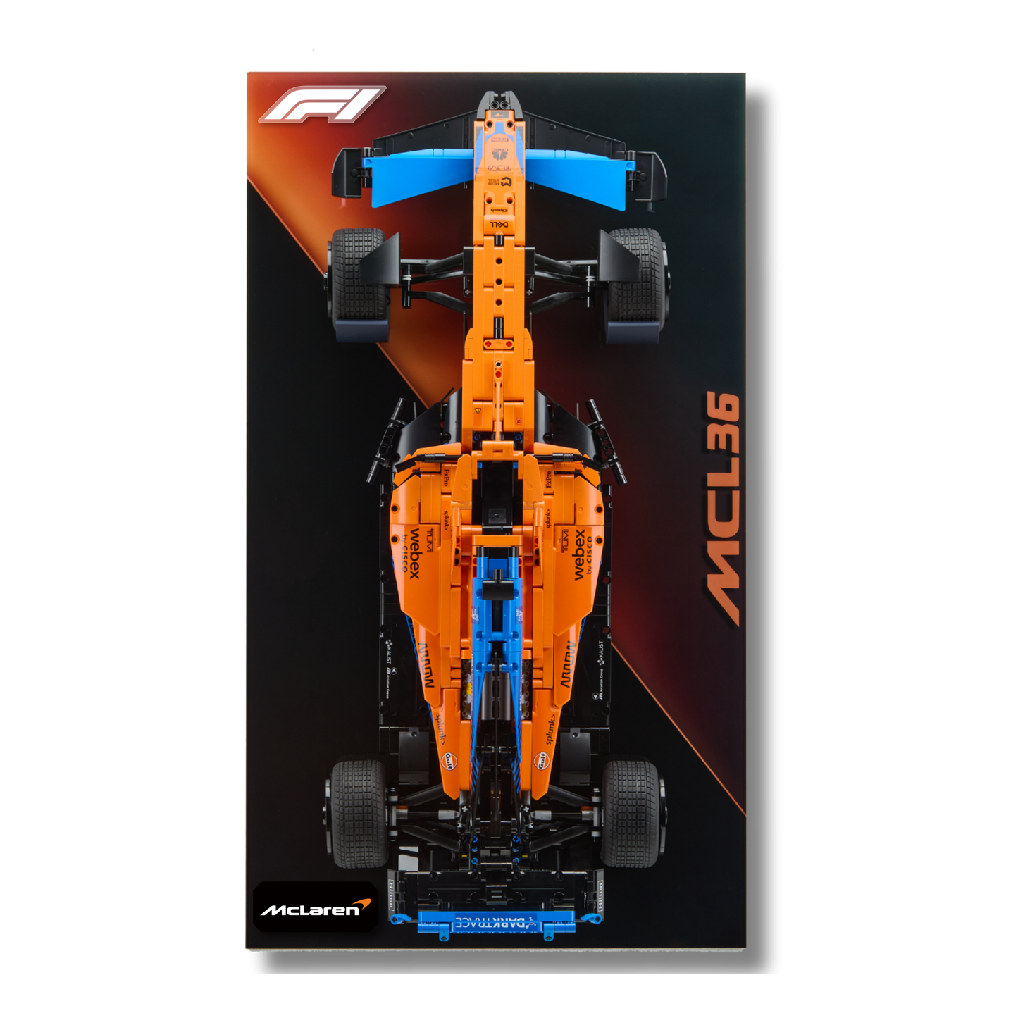 Acrylic Slim Wall Mount Display for LEGO Technic McLaren F1 Race Car 42141