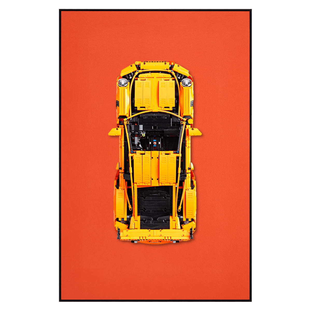 Classic Leather Wall Mount Display for LEGO® Technic™ Mclaren Orange