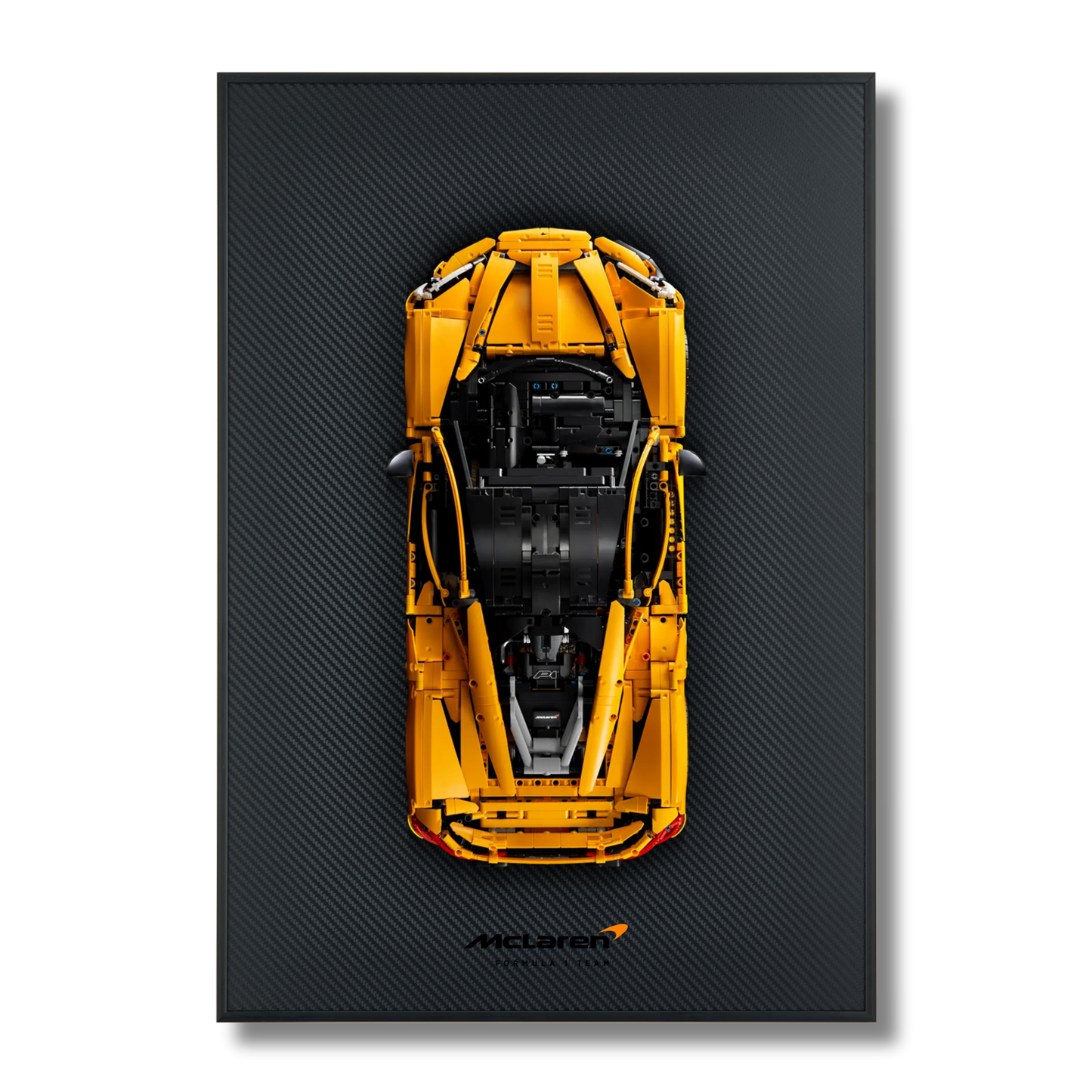 Acrylic Carbon Fiber Black Wall Mount Display Frame for LEGO McLaren P1 42172