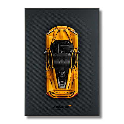 Acrylic Carbon Fiber Black Wall Mount Display Frame for LEGO McLaren P1 42172