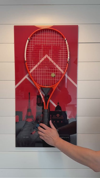 FantasMall Frameless Tennis Racket Display Board/ Wall Mount Tennis Frame