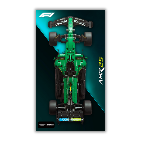 Acrylic Slim Wall Mount Display for LEGO Aston Martin Aramco AMR25 F1 42240