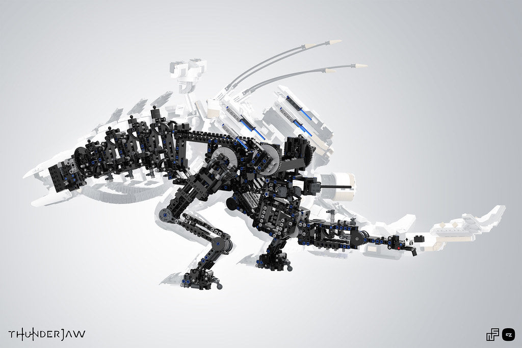 Horizon Thunderjaw Model Kit Building MOC Model (4743 Pieces)