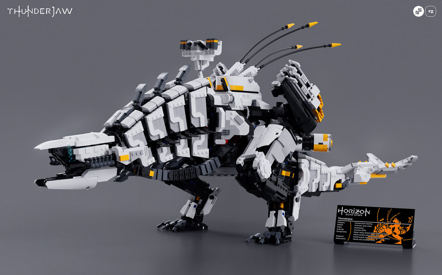 Horizon Thunderjaw Model Kit Building MOC Model (4743 Pieces)