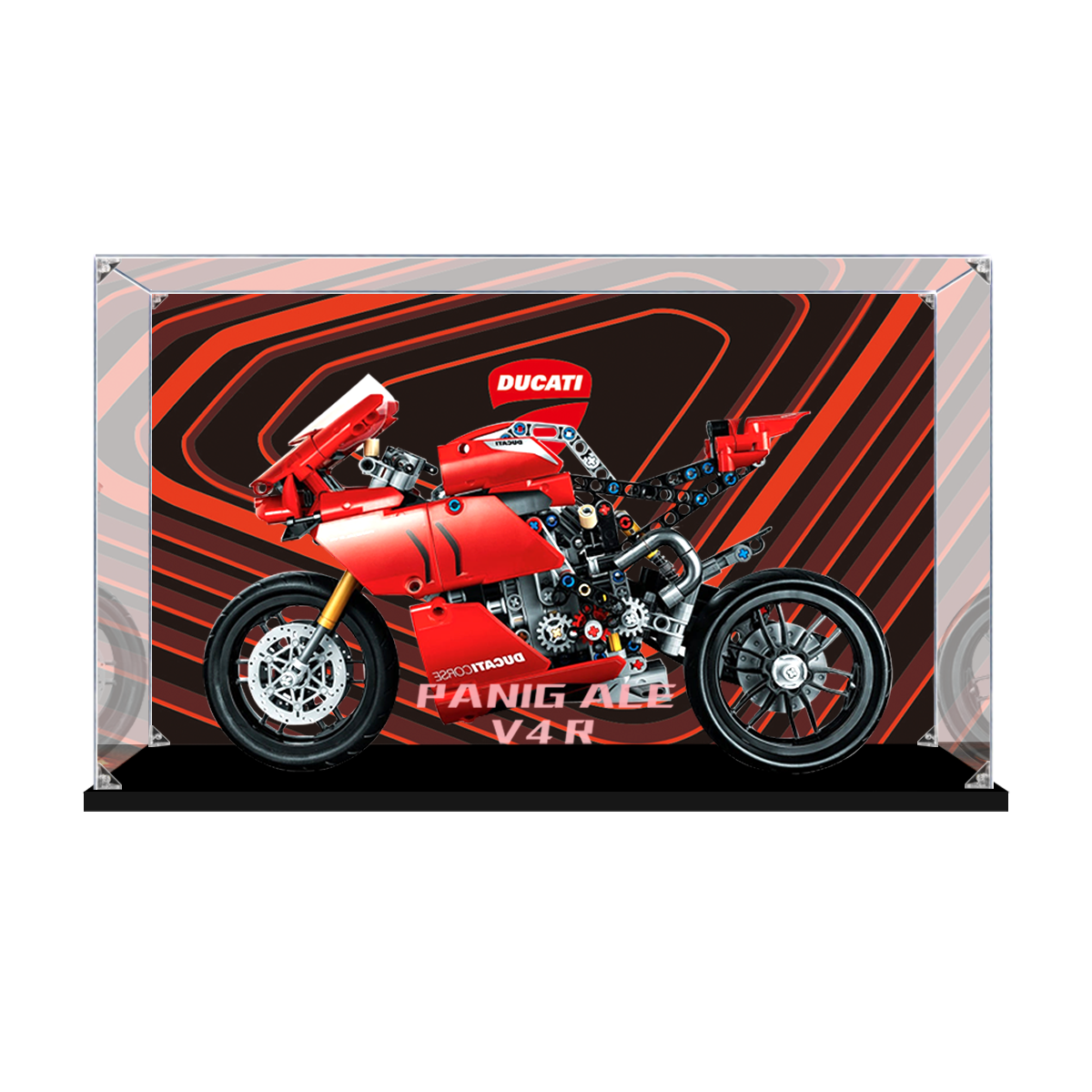 Acrylic Display Case for LEGO® Ducati Panigale V4 R 42107