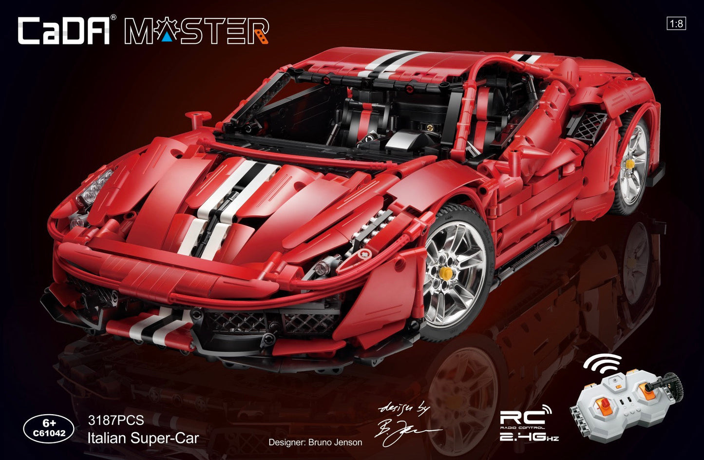 CADA Bricks Master Series Italian Supercar Set | C61042W / C61043W