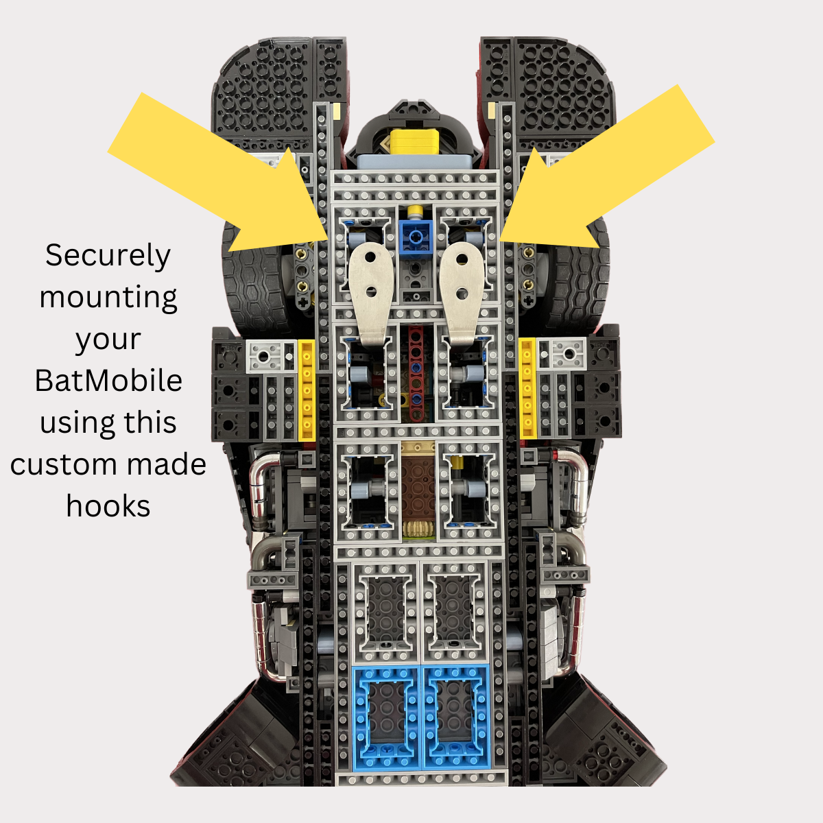 Classic Leather Wall Mount Display for LEGO® White - Batmobile 76139