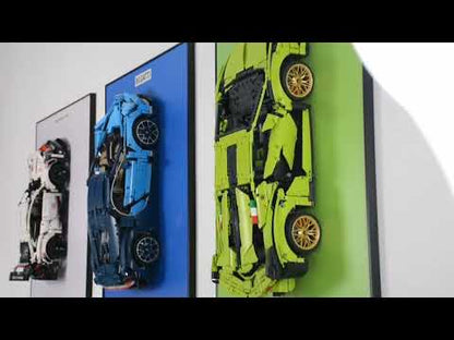 Classic Leather Wall Mount Display for LEGO® Technic™ Ferrari Red